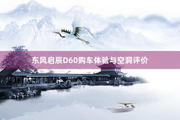 东风启辰D60购车体验与空洞评价